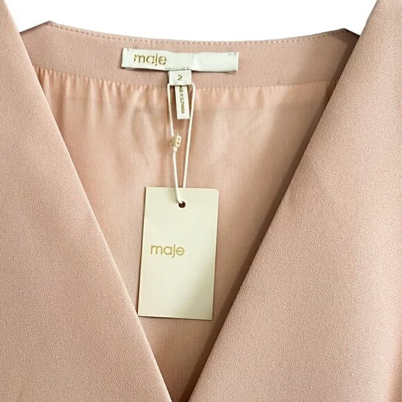 Maje Racine Pink Sleeveless Swing Dress, size M, NWT - Picture 11 of 16